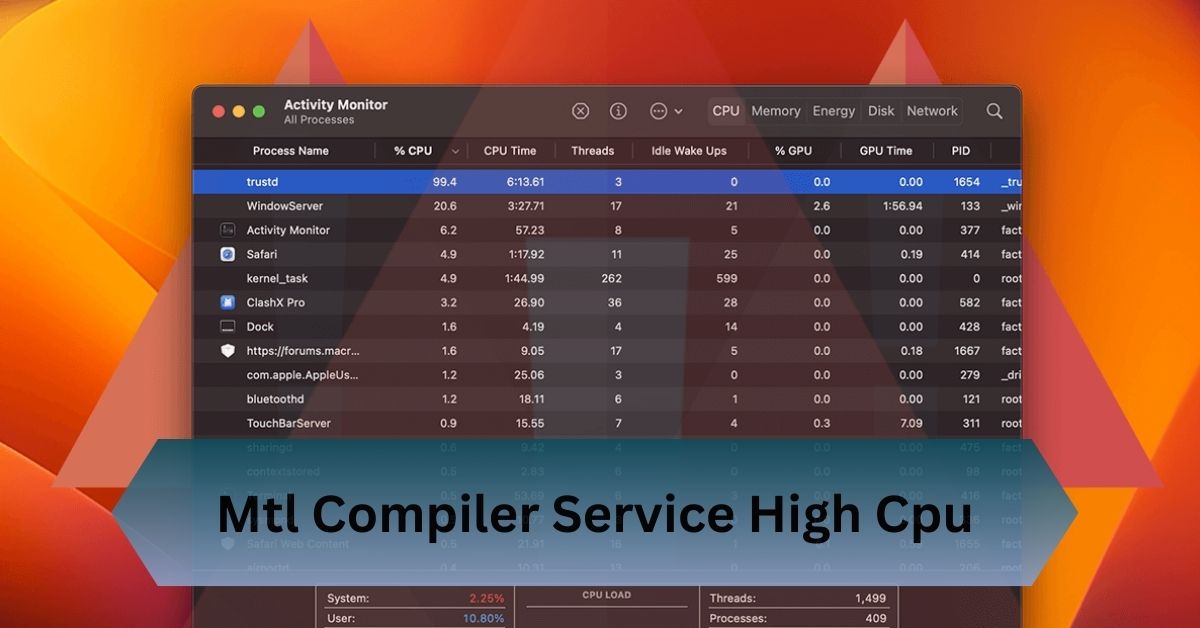 Mtl Compiler Service High Cpu